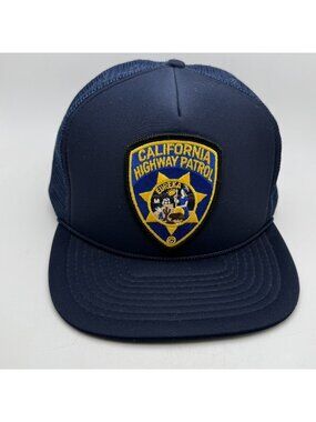 Calhead California Highway Patrol Trucker Hat Snapback Cap CHP Navy Blue